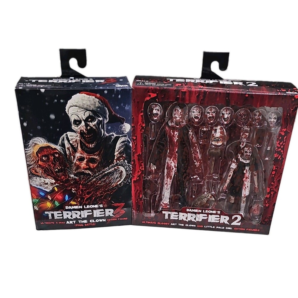 NECA Terrifier 2 & 3 Ultimate Art the Clown Bloody Little Pale Girl Figure Lot
